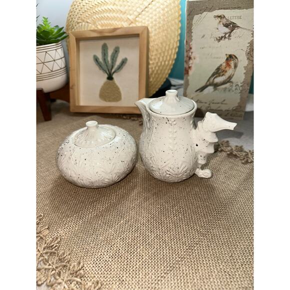 Anthropologie Ocean Explorer Seahorse Creamer Sand Dollar Sugar Bowl Bundle Set - Picture 1 of 12